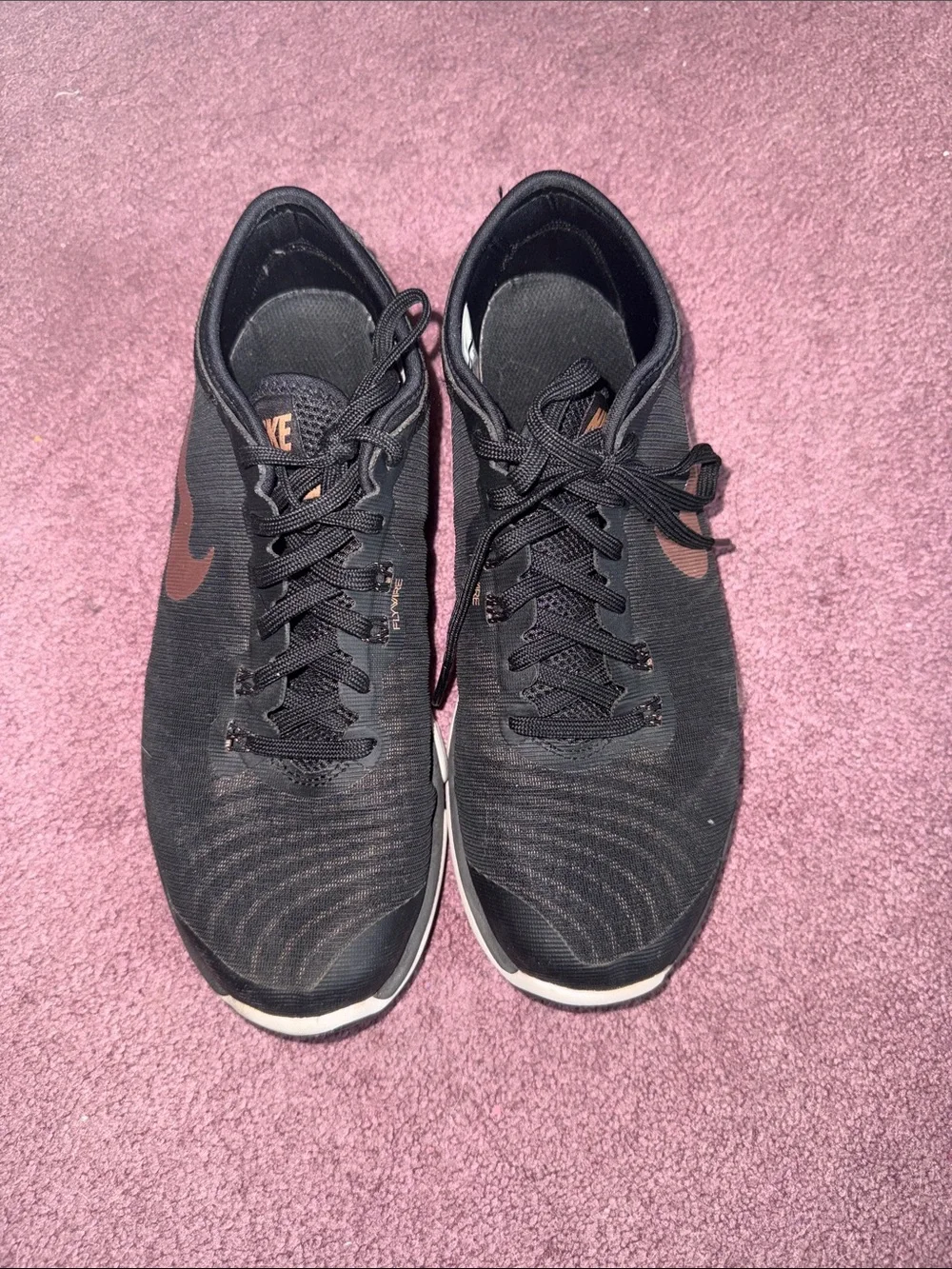 Nike Women’s Black and Rose Gold Training Sneakers